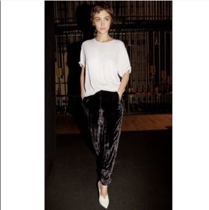 J Brand Marlee Velvet Black Jogger Pant - Size S